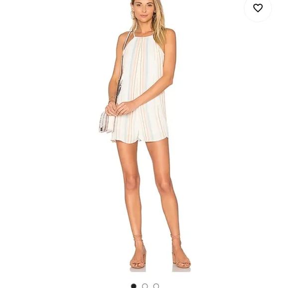 Privacy Please Lucca Romper in Multi Stripe - Picture 7 of 9